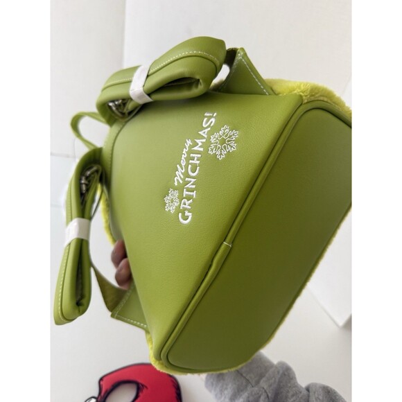 Loungefly The Grinch Mini Backpack Removable Santa Hat NWT - Picture 10 of 14